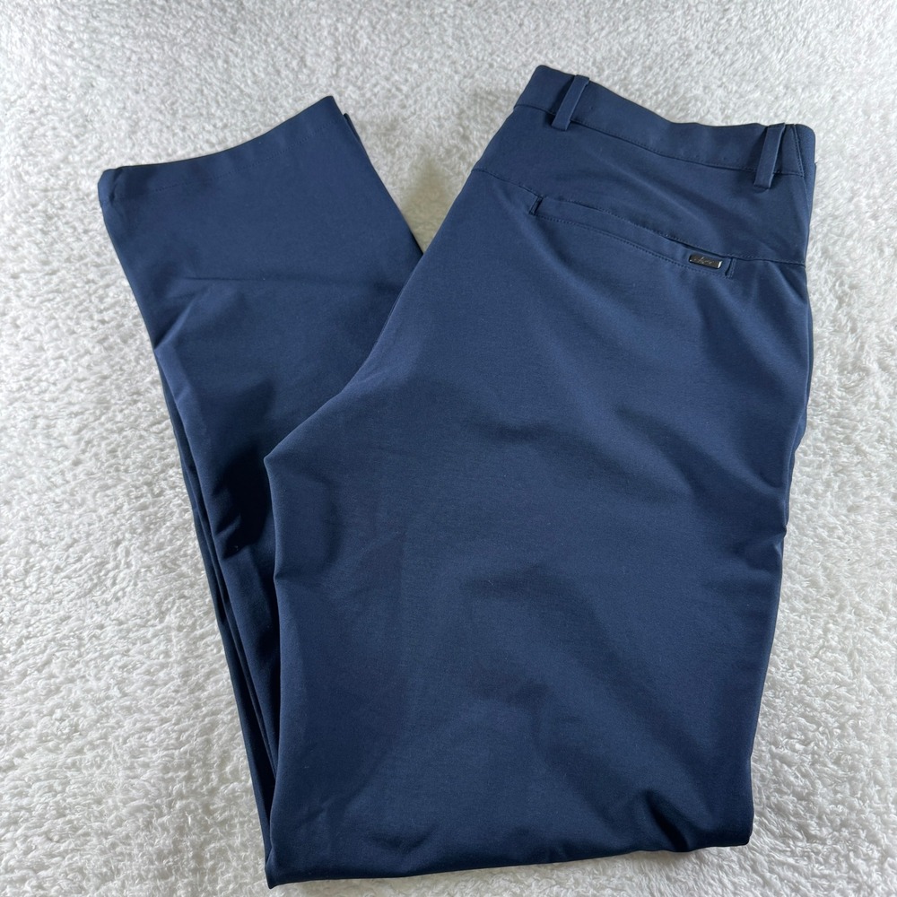 Walter Hagen Men's Athletic Stretch Golf Pants Navy Blue Size 34x30 Clean Button
